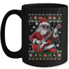 Santa Claus Playing Guitar Musician Guitarist Ugly Christmas Mug | teecentury