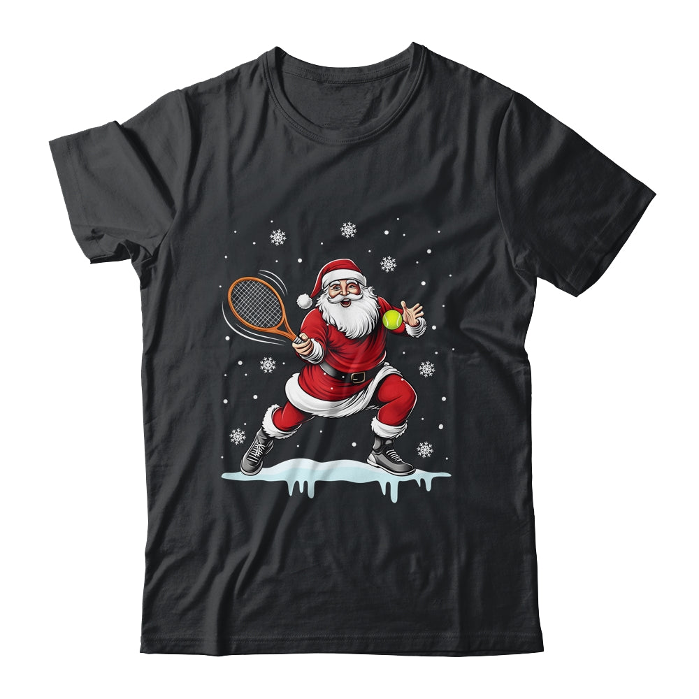 Santa Claus Playing Tennis Christmas Xmas Tennis Player Men Shirt & Sweatshirt | teecentury