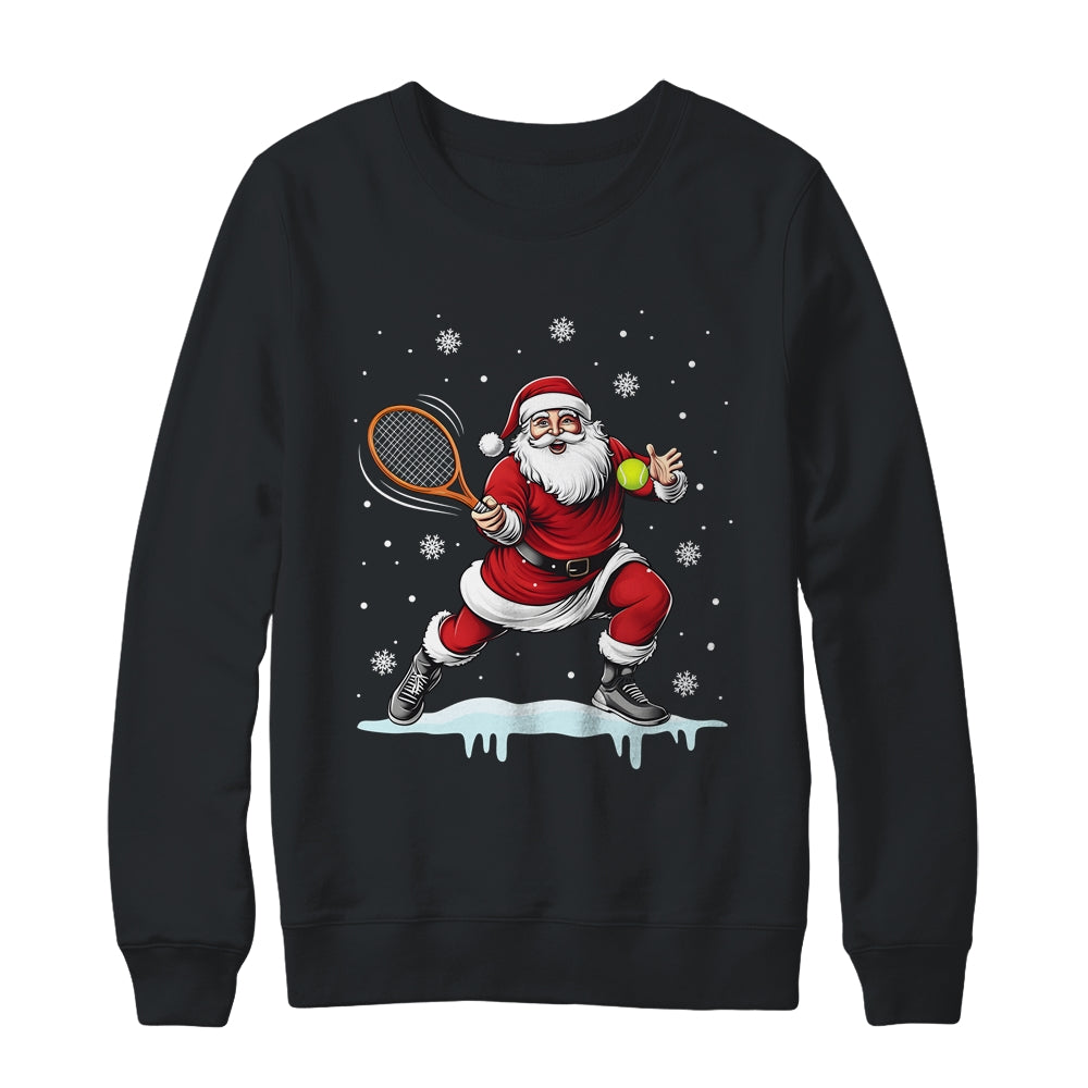 Santa Claus Playing Tennis Christmas Xmas Tennis Player Men Shirt & Sweatshirt | teecentury