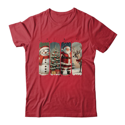 Santa Claus Vintage Christmas Coquette Bow Reindeer Snowman Shirt & Sweatshirt | teecentury