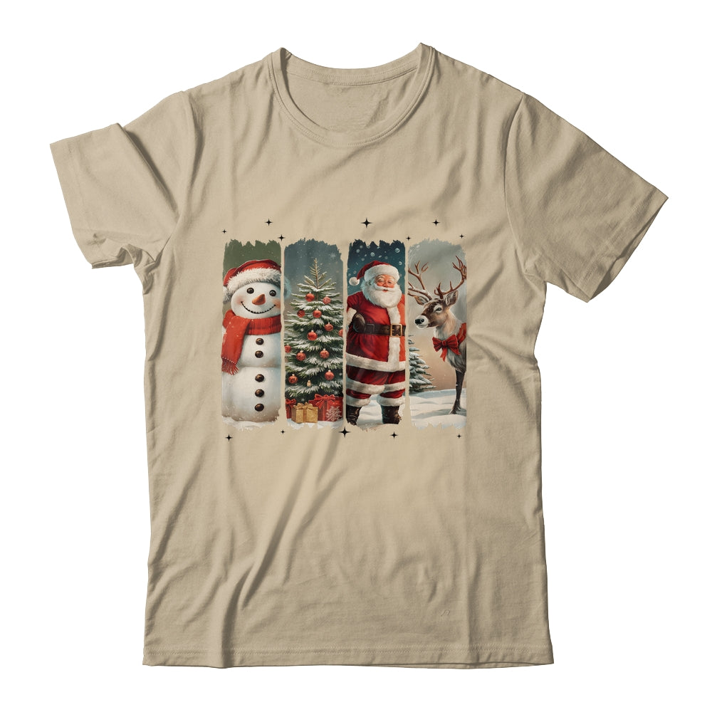 Santa Claus Vintage Christmas Coquette Bow Reindeer Snowman Shirt & Sweatshirt | teecentury