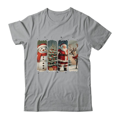 Santa Claus Vintage Christmas Coquette Bow Reindeer Snowman Shirt & Sweatshirt | teecentury