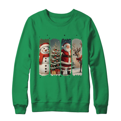 Santa Claus Vintage Christmas Coquette Bow Reindeer Snowman Shirt & Sweatshirt | teecentury