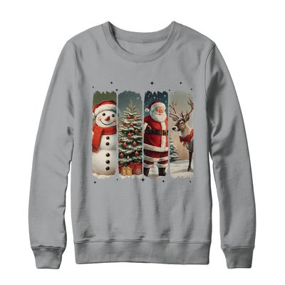 Santa Claus Vintage Christmas Coquette Bow Reindeer Snowman Shirt & Sweatshirt | teecentury