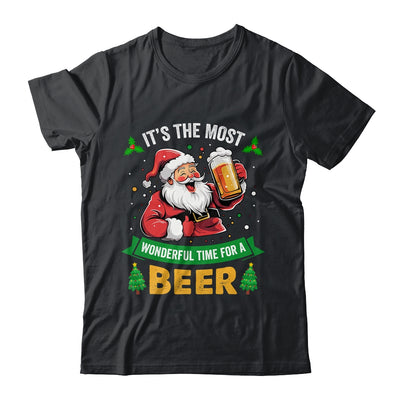 Santa Drinking Beer It's The Most Wonderful Time For A Beer Shirt & Sweatshirt | teecentury