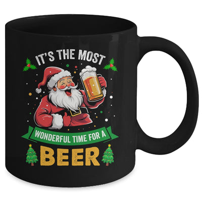 Santa Drinking Beer It's The Most Wonderful Time For A Beer Mug | teecentury