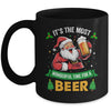 Santa Drinking Beer It's The Most Wonderful Time For A Beer Mug | teecentury