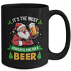 Santa Drinking Beer It's The Most Wonderful Time For A Beer Mug | teecentury