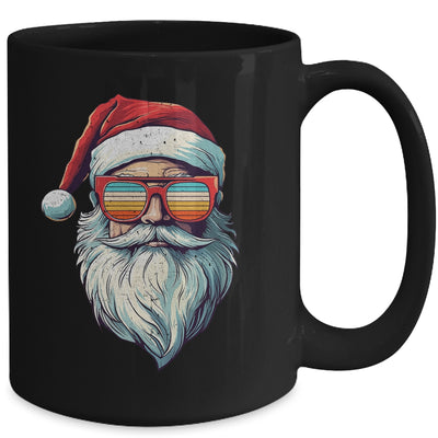 Santa Face Retro Sunglasses Christmas Men Women Xmas Mug | teecentury