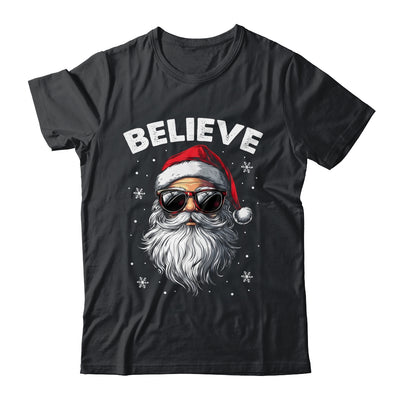 Santa Face Sunglasses Believe Christmas Xmas For Boys Mens Shirt & Sweatshirt | teecentury