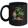 Santa Hawaiian Hawaii Christmas Palm Tree Lights Xmas Funny Mug | teecentury