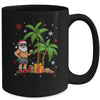 Santa Hawaiian Hawaii Christmas Palm Tree Lights Xmas Funny Mug | teecentury