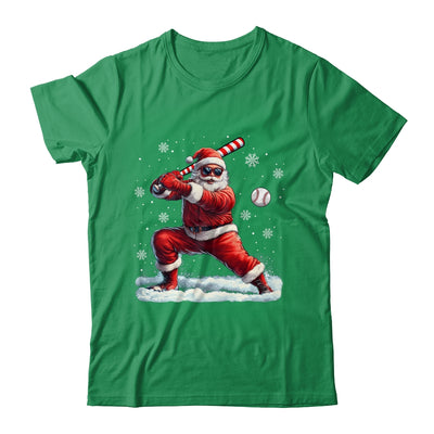 Santa Playing Baseball Christmas Baseball Player Men Boys Xmas Shirt & Sweatshirt | teecentury
