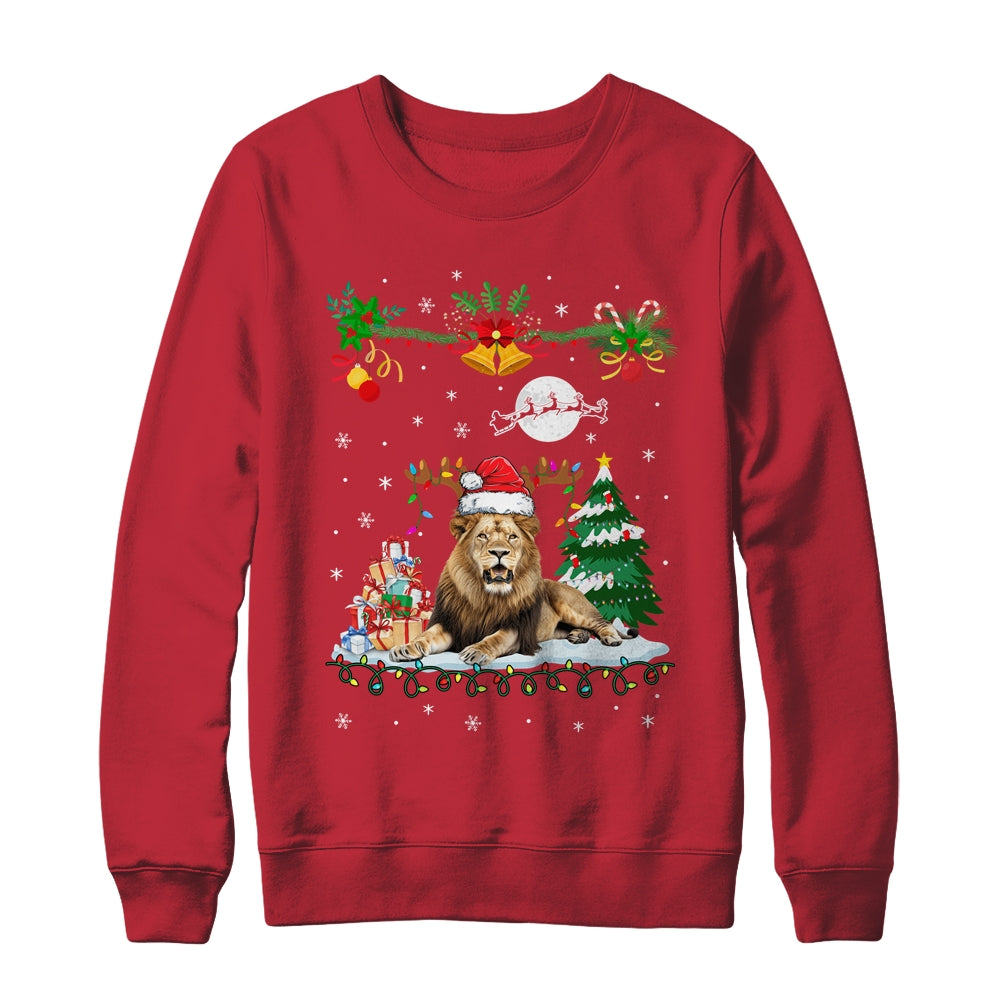 Santa Reindeer Lion Christmas Xmas Presents Ornaments Family Shirt & Sweatshirt | teecentury