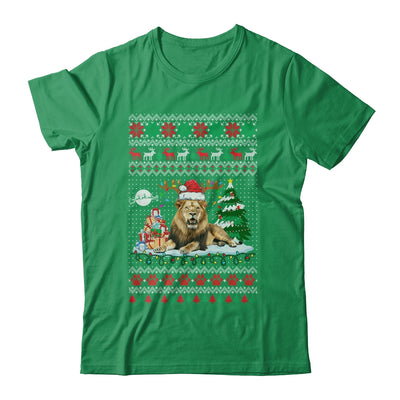 Santa Reindeer Lion Ugly Christmas Xmas Ornaments Family Shirt & Sweatshirt | teecentury