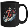 Santa Skiing Xmas Funny Christmas Skier Ski Racer Lover Men Mug | teecentury