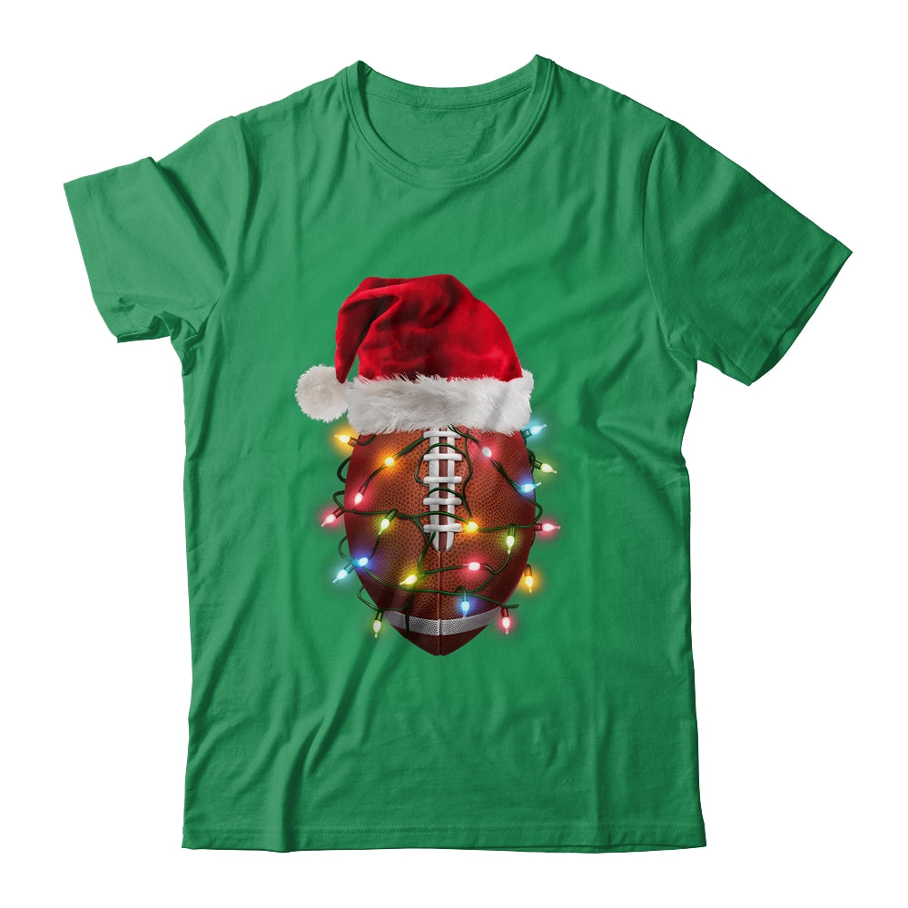 Santa Sports Design For Men Boys Christmas Football Player Shirt & Sweatshirt | teecentury
