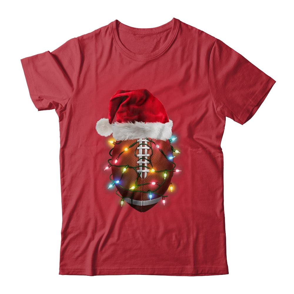 Santa Sports Design For Men Boys Christmas Football Player Shirt & Sweatshirt | teecentury