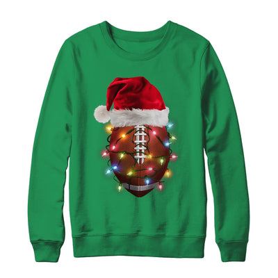Santa Sports Design For Men Boys Christmas Football Player Shirt & Sweatshirt | teecentury