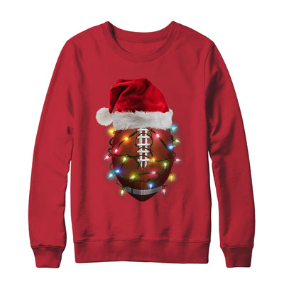 Santa Sports Design For Men Boys Christmas Football Player Shirt & Sweatshirt | teecentury