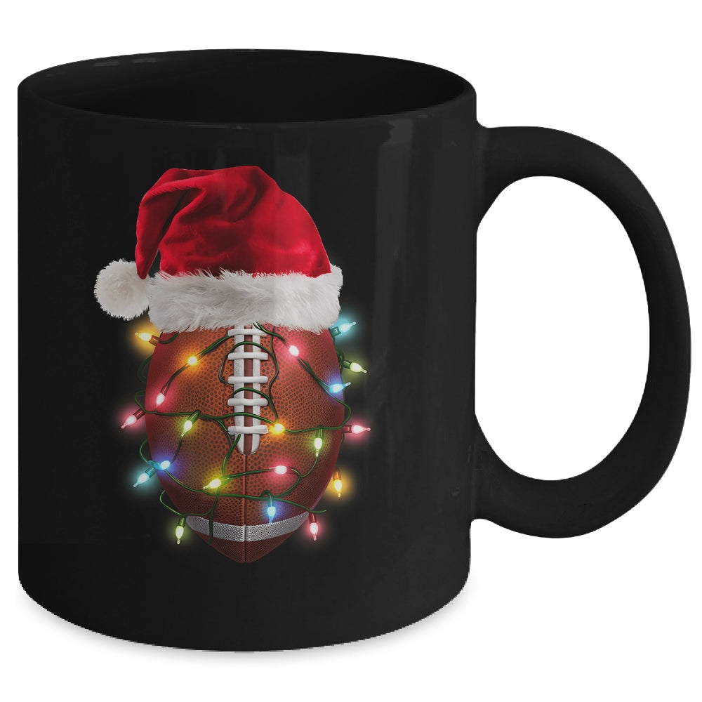 Santa Sports Design For Men Boys Christmas Football Player Mug | teecentury