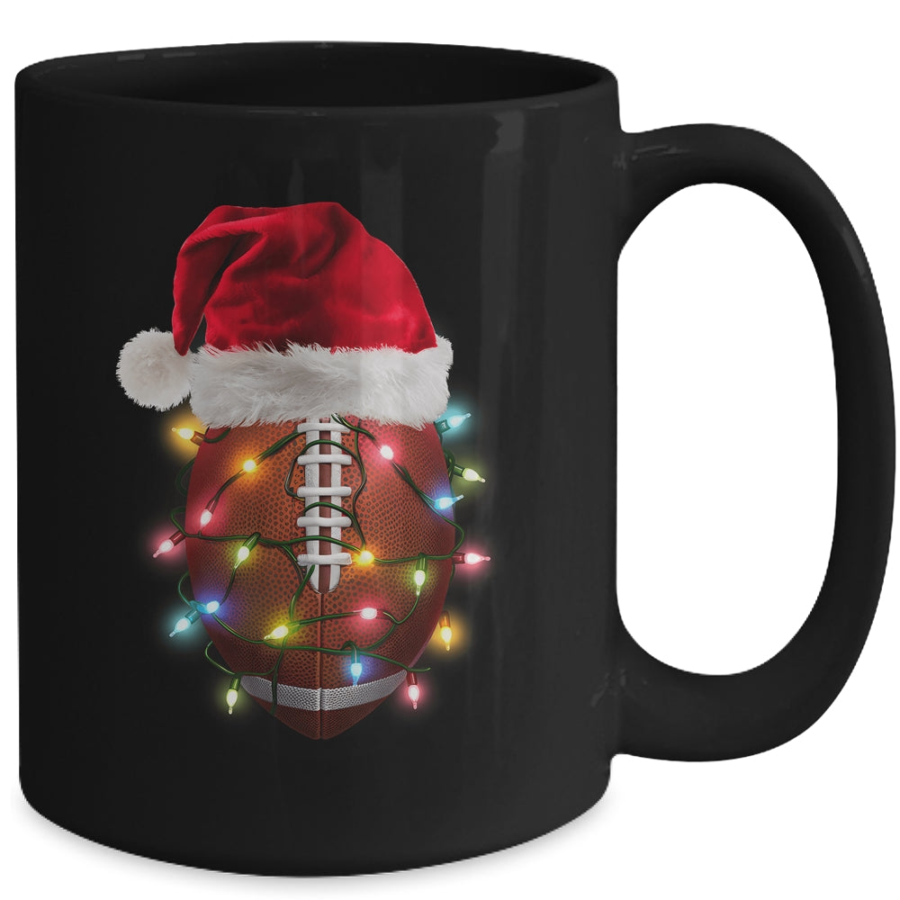 Santa Sports Design For Men Boys Christmas Football Player Mug | teecentury
