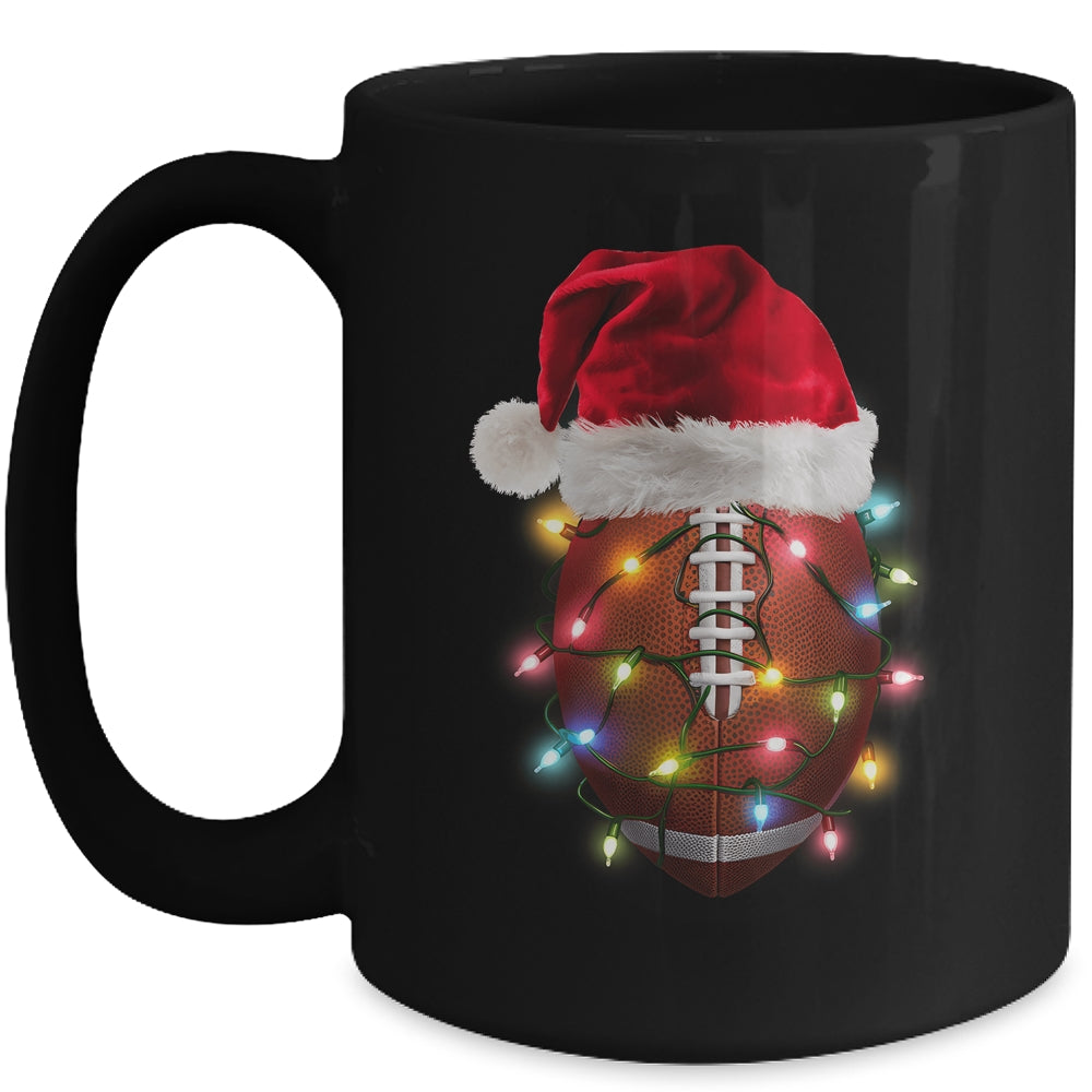 Santa Sports Design For Men Boys Christmas Football Player Mug | teecentury