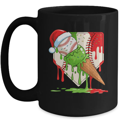 Santa Sports Ice Baseball Christmas Xmas Kid Men Boys Mug | teecentury