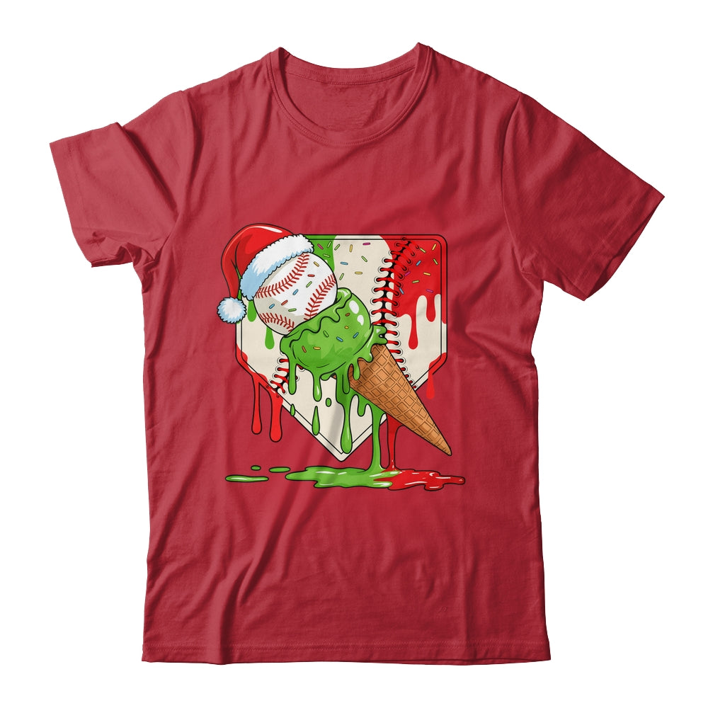 Santa Sports Ice Baseball Christmas Xmas Kid Men Boys Shirt & Sweatshirt | teecentury