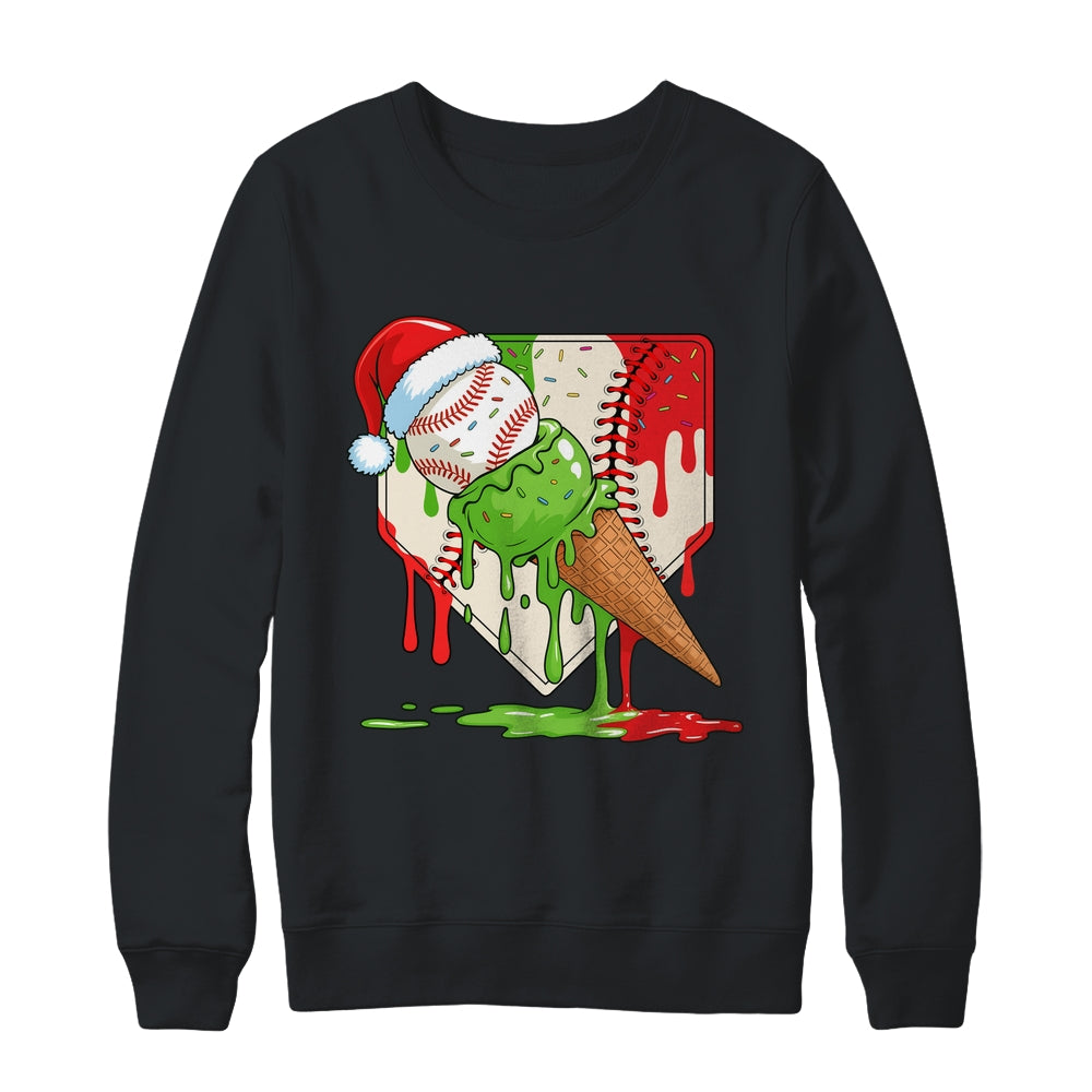 Santa Sports Ice Baseball Christmas Xmas Kid Men Boys Shirt & Sweatshirt | teecentury