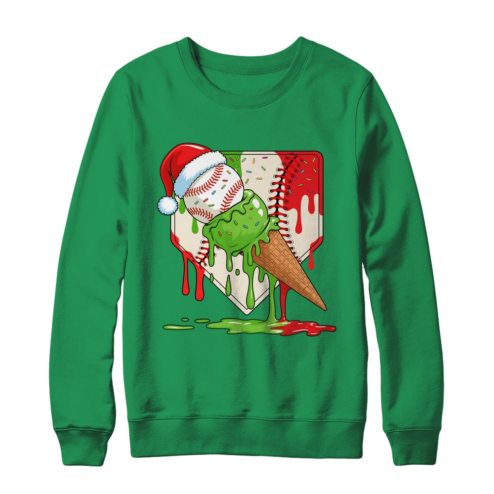 Santa Sports Ice Baseball Christmas Xmas Kid Men Boys Shirt & Sweatshirt | teecentury