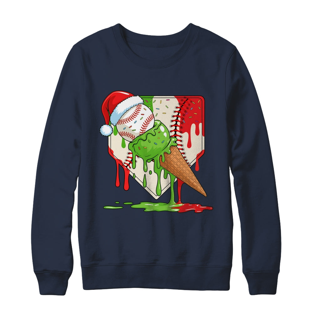 Santa Sports Ice Baseball Christmas Xmas Kid Men Boys Shirt & Sweatshirt | teecentury
