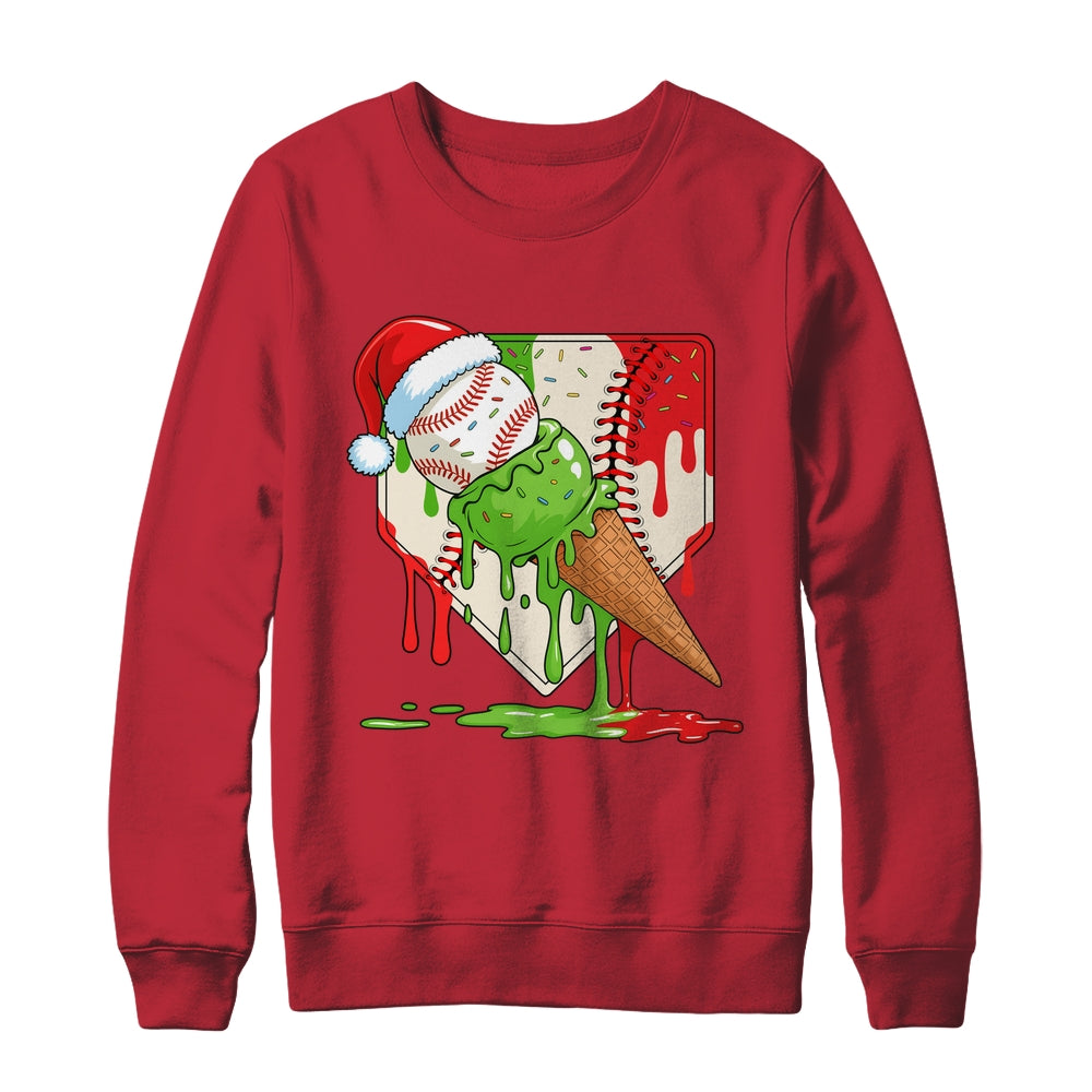 Santa Sports Ice Baseball Christmas Xmas Kid Men Boys Shirt & Sweatshirt | teecentury