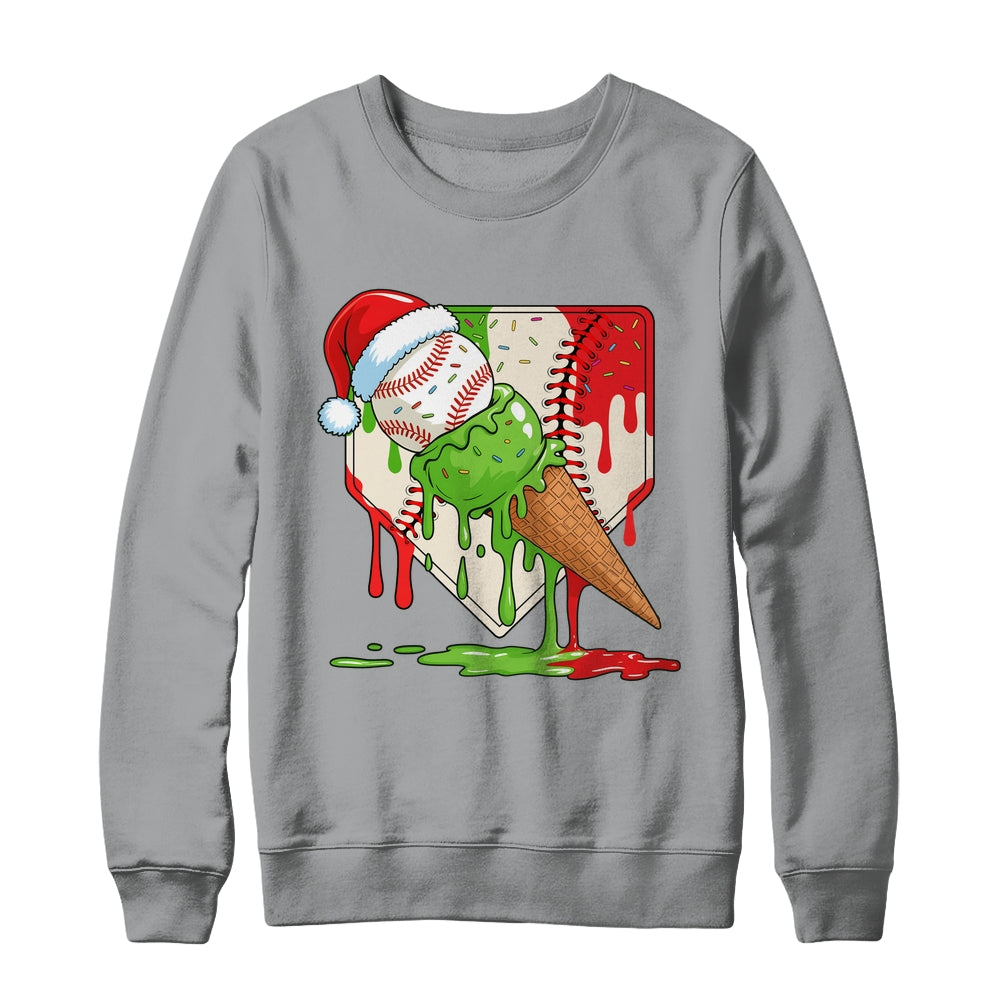 Santa Sports Ice Baseball Christmas Xmas Kid Men Boys Shirt & Sweatshirt | teecentury