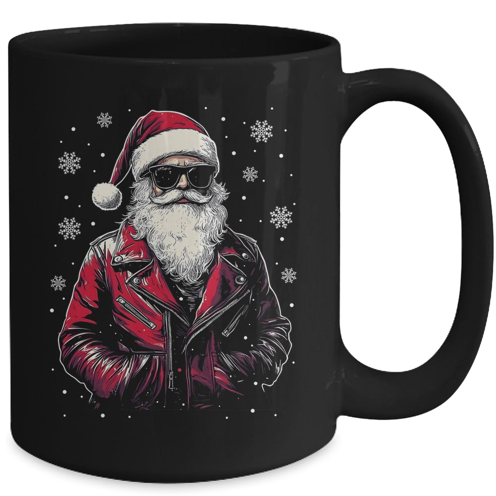 Santa Sunglasses Cool Santa Claus Vintage Christmas Party Mug | teecentury