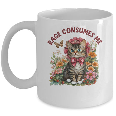 Sarcastic Cat Meme Rage Consumes Me Funny Cat Meme Men Women Mug | teecentury