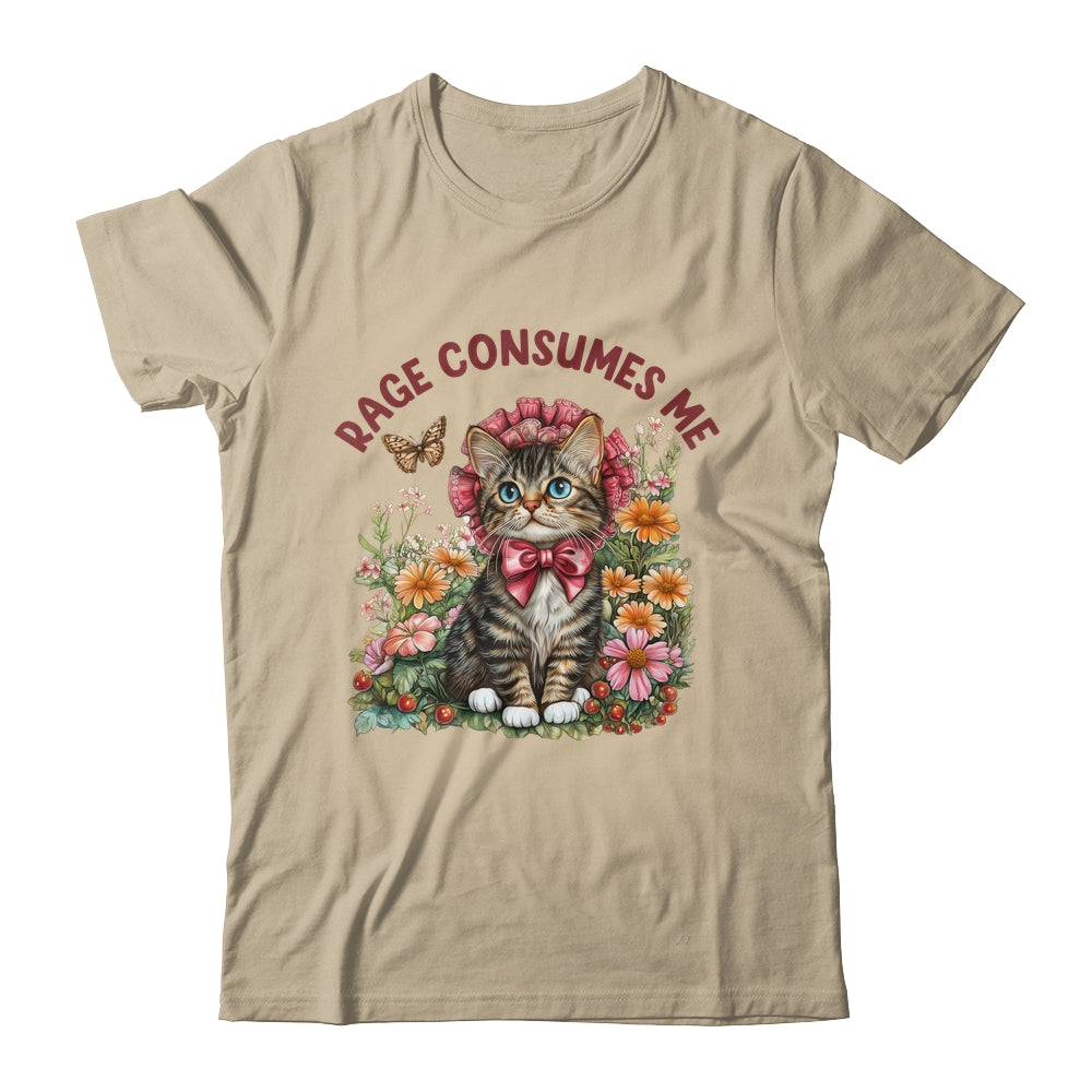 Sarcastic Cat Meme Rage Consumes Me Funny Cat Meme Men Women Shirt & Tank Top | teecentury