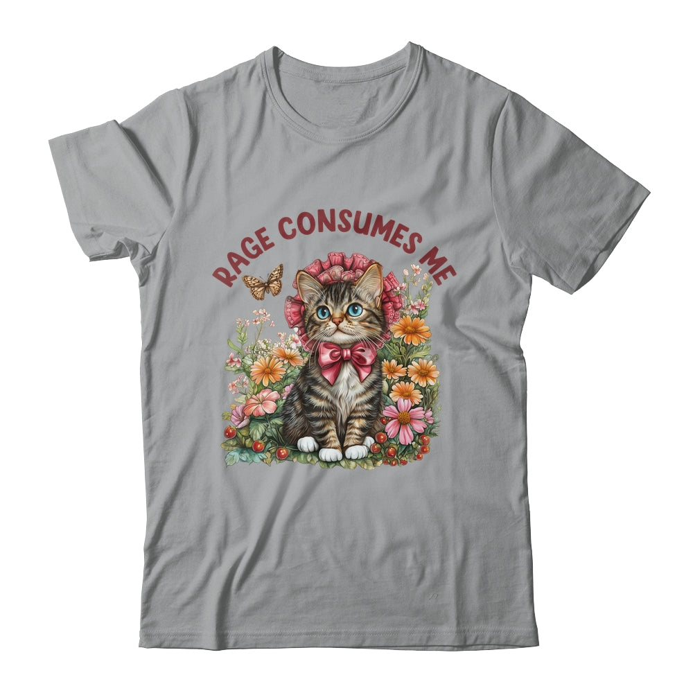 Sarcastic Cat Meme Rage Consumes Me Funny Cat Meme Men Women Shirt & Tank Top | teecentury