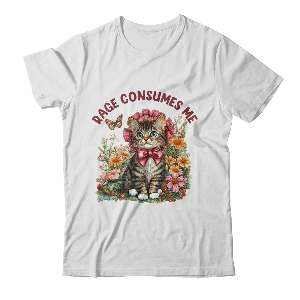 Sarcastic Cat Meme Rage Consumes Me Funny Cat Meme Men Women Shirt & Tank Top | teecentury