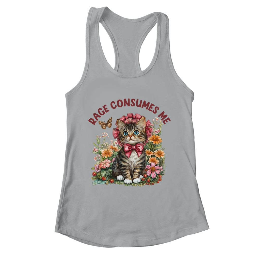 Sarcastic Cat Meme Rage Consumes Me Funny Cat Meme Men Women Shirt & Tank Top | teecentury