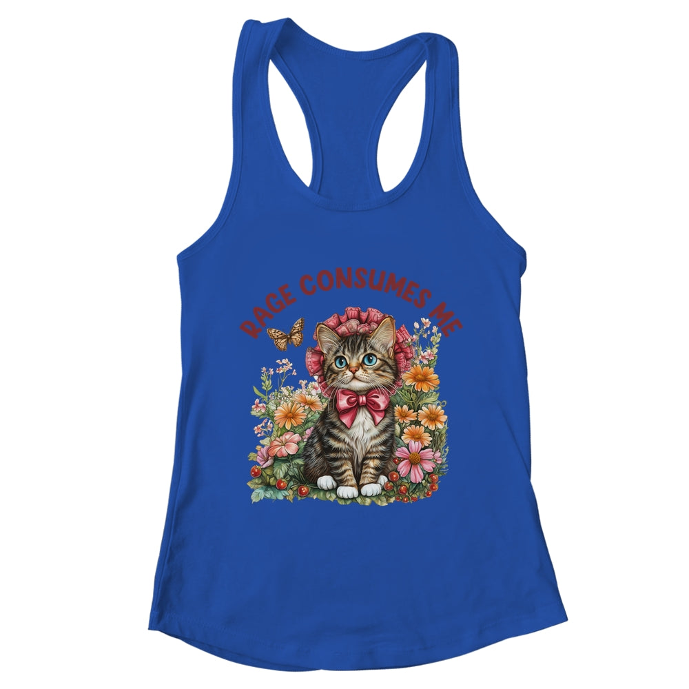 Sarcastic Cat Meme Rage Consumes Me Funny Cat Meme Men Women Shirt & Tank Top | teecentury