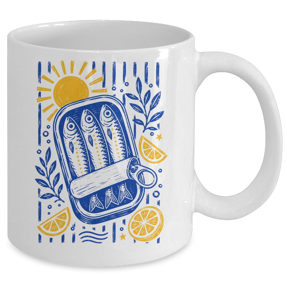 Sardine Coastal Graphic Women Summer Beach Vacation Fish Mug | teecentury