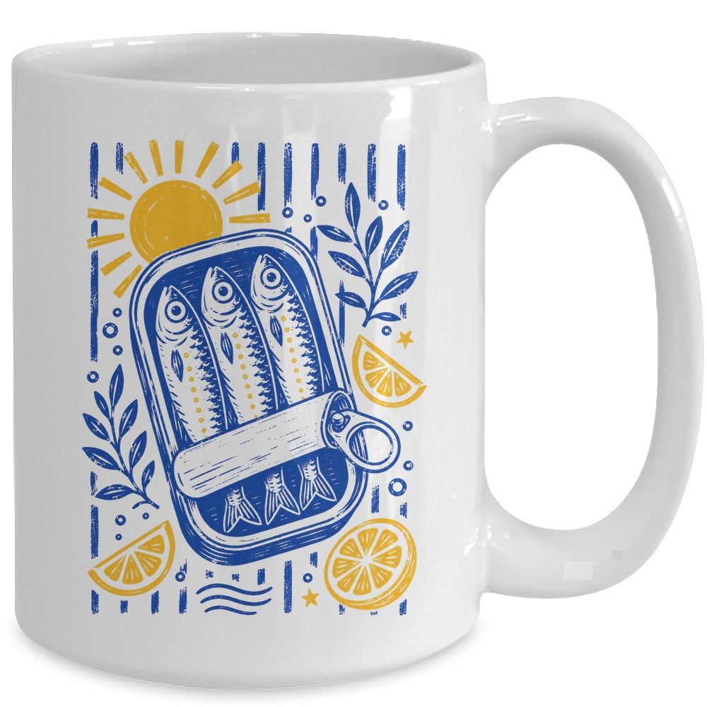 Sardine Coastal Graphic Women Summer Beach Vacation Fish Mug | teecentury