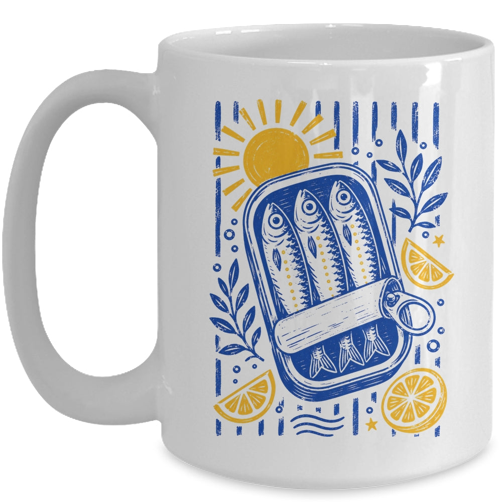 Sardine Coastal Graphic Women Summer Beach Vacation Fish Mug | teecentury