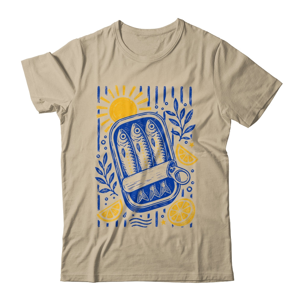 Sardine Coastal Graphic Women Summer Beach Vacation Fish Shirt & Tank Top | teecentury