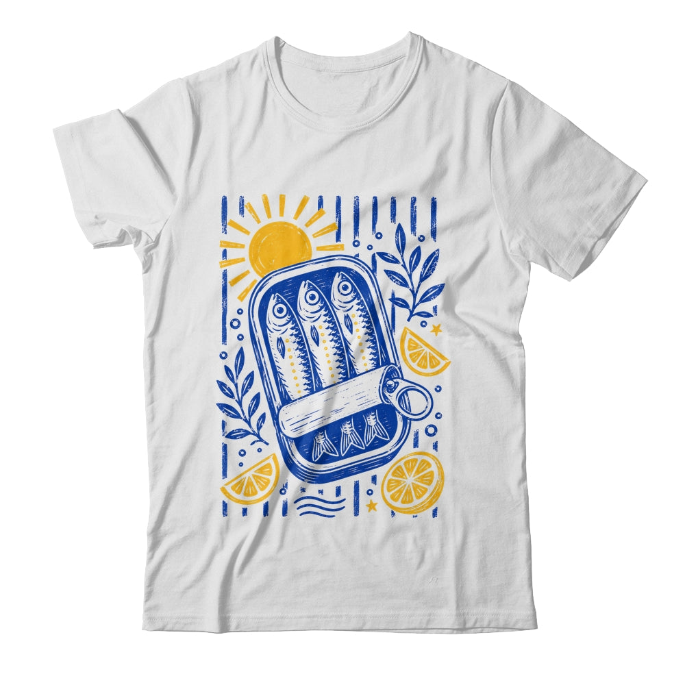Sardine Coastal Graphic Women Summer Beach Vacation Fish Shirt & Tank Top | teecentury