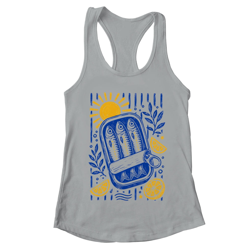 Sardine Coastal Graphic Women Summer Beach Vacation Fish Shirt & Tank Top | teecentury