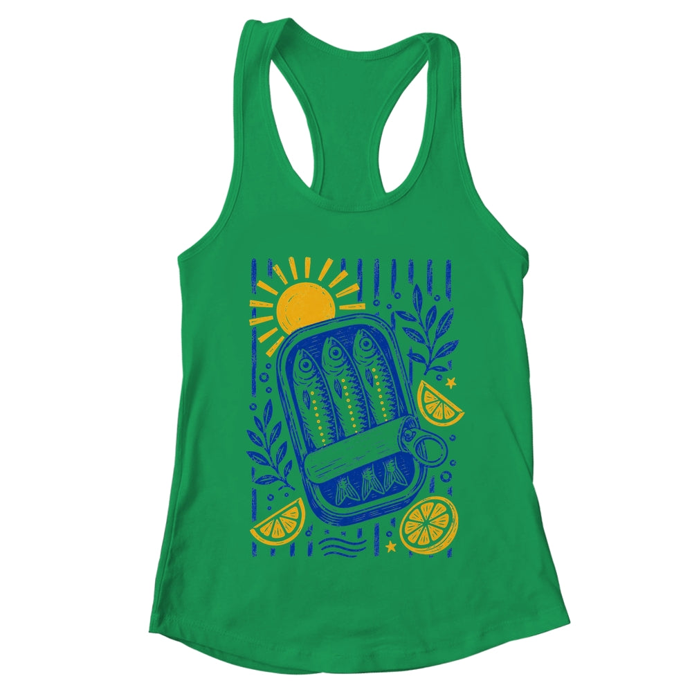Sardine Coastal Graphic Women Summer Beach Vacation Fish Shirt & Tank Top | teecentury