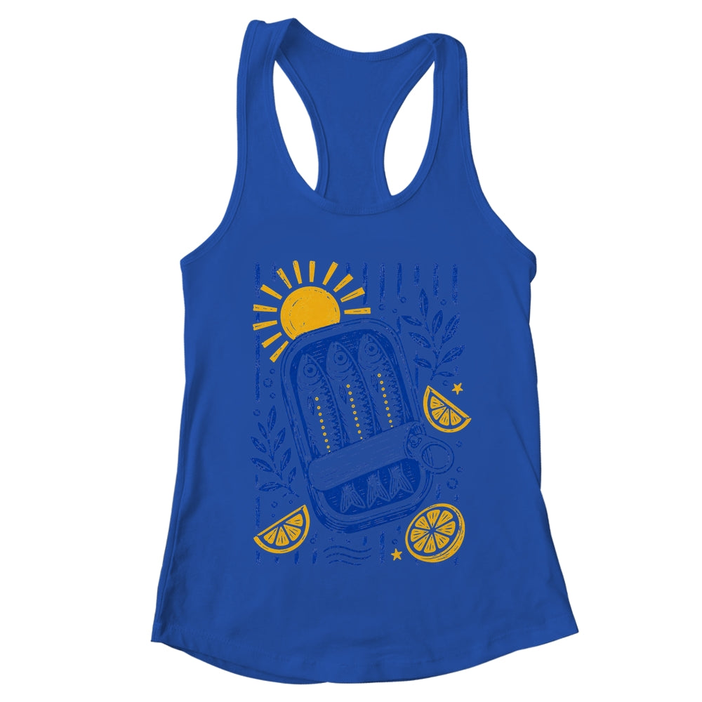Sardine Coastal Graphic Women Summer Beach Vacation Fish Shirt & Tank Top | teecentury