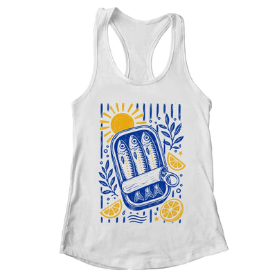 Sardine Coastal Graphic Women Summer Beach Vacation Fish Shirt & Tank Top | teecentury